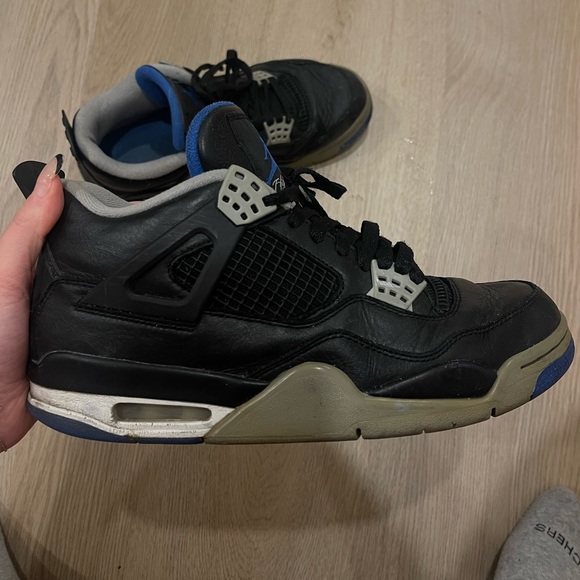 Nike Air Jordan Retro 4s Royal Blue Black Motorsports - Picture 1 of 5